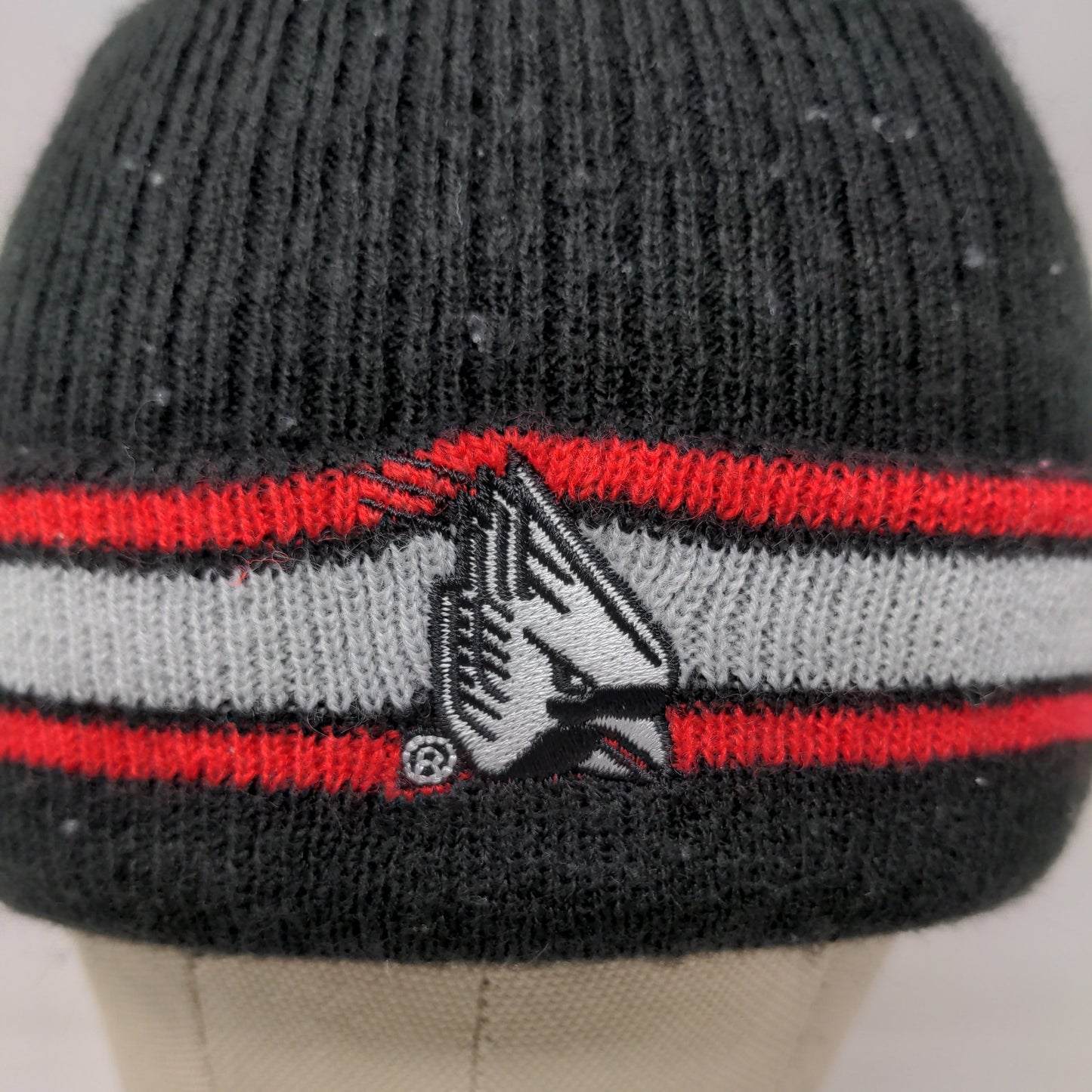 NCAA Brand Ball State Cardinals Beanie Toboggan Hat Embroidered Logo Black