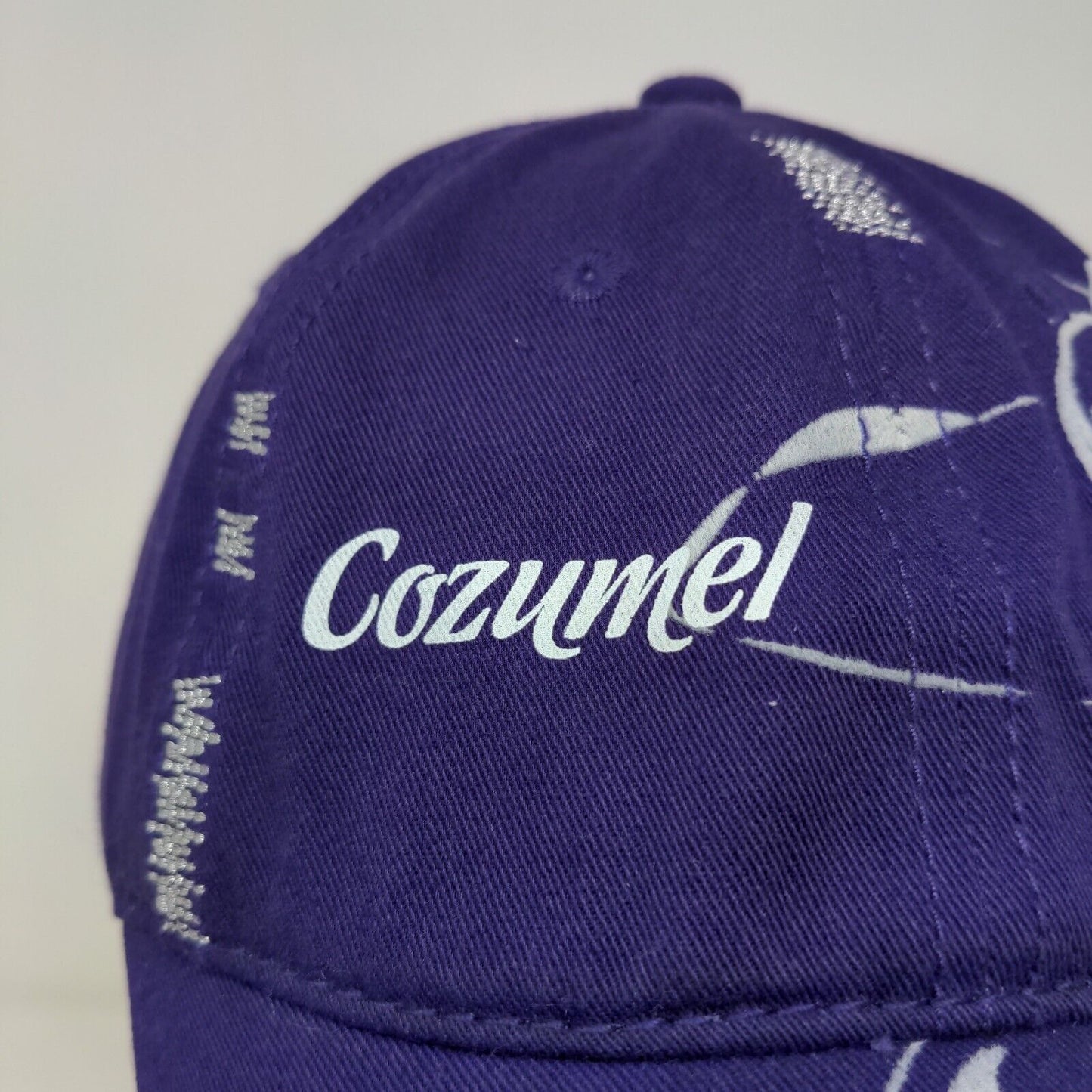 DKPS Men's Strapback Hat Purple Adjustable Cozumel Mexico Vacation Tourist Cap