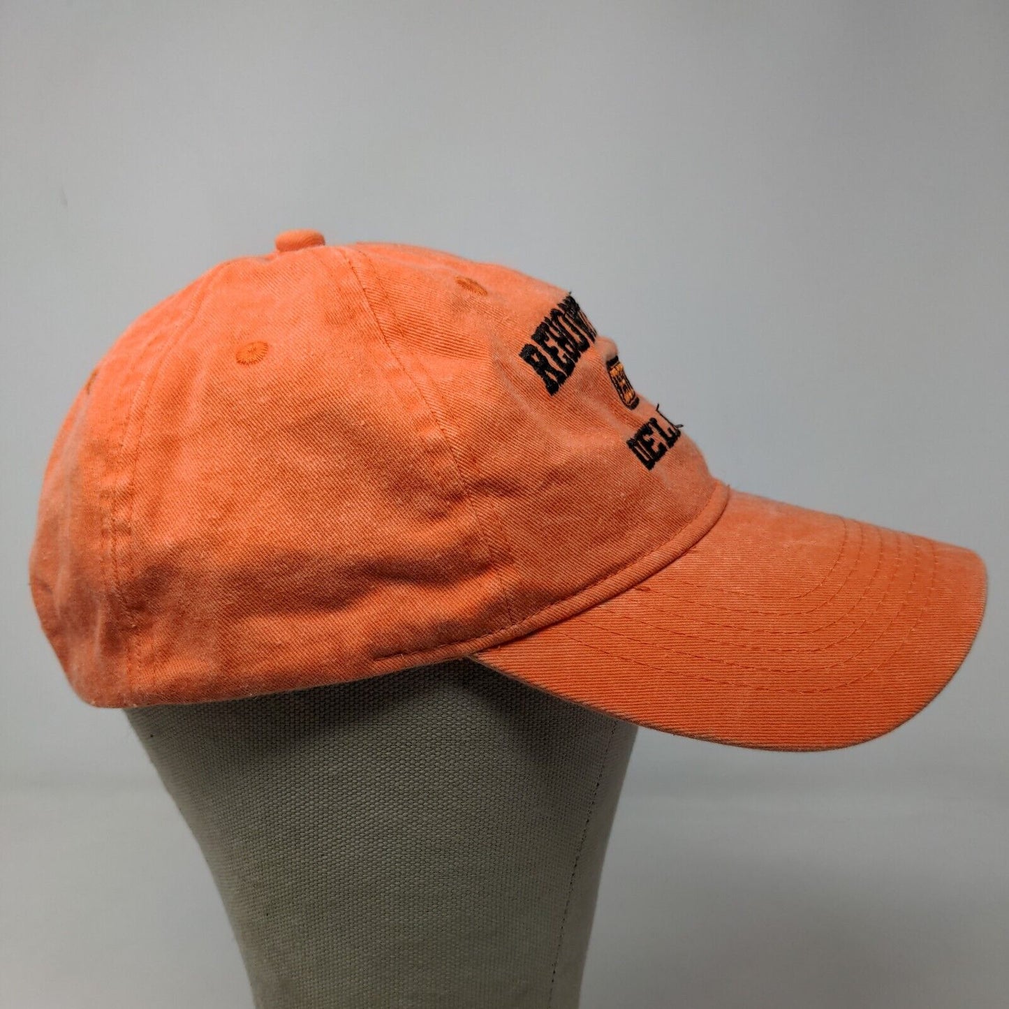 Outback Men's Strapback Hat Orange OSFA Rehoboth Beach Delaware Embroidered Logo