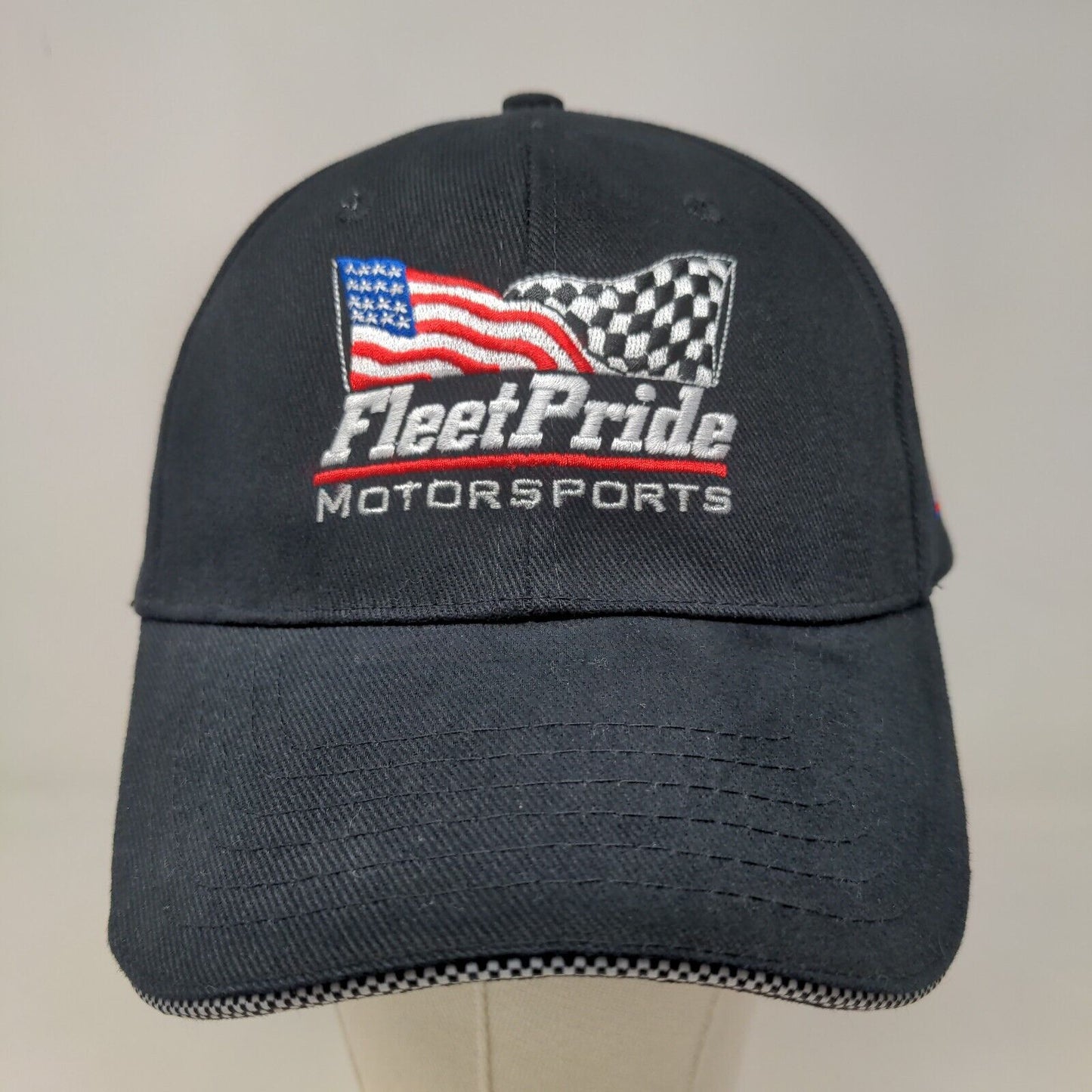 Fleet Pride Motorsports Men's Strapback Hat Black Embroidered #70 Yellow Racing