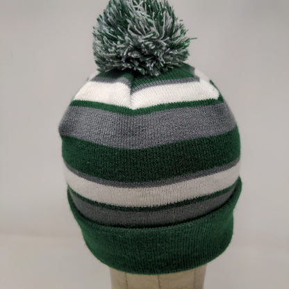 Holloway Men's Beanie Cap Hat Green Gray Striped OSFM Embroidered Z Logo