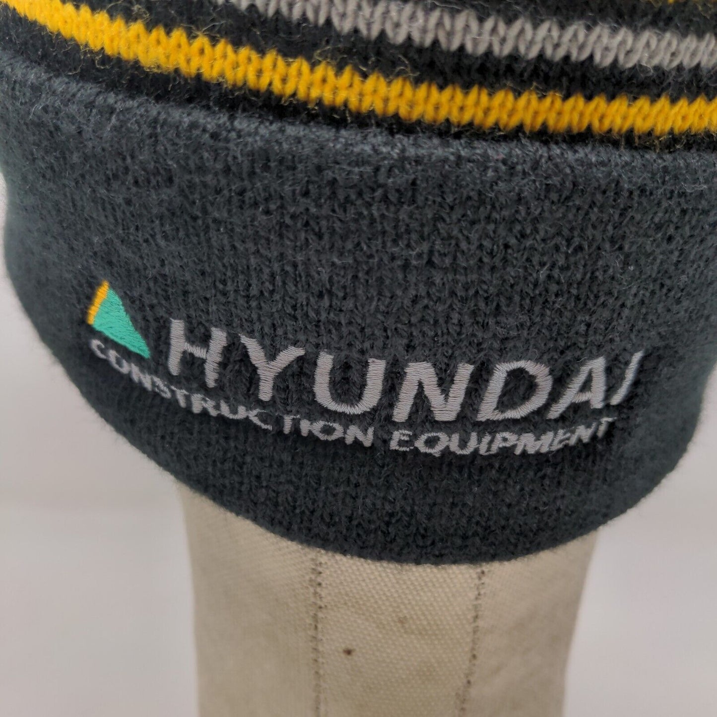 Cap America Hyundai & Hardings Construction Equipment Beanie Hat Black Made USA