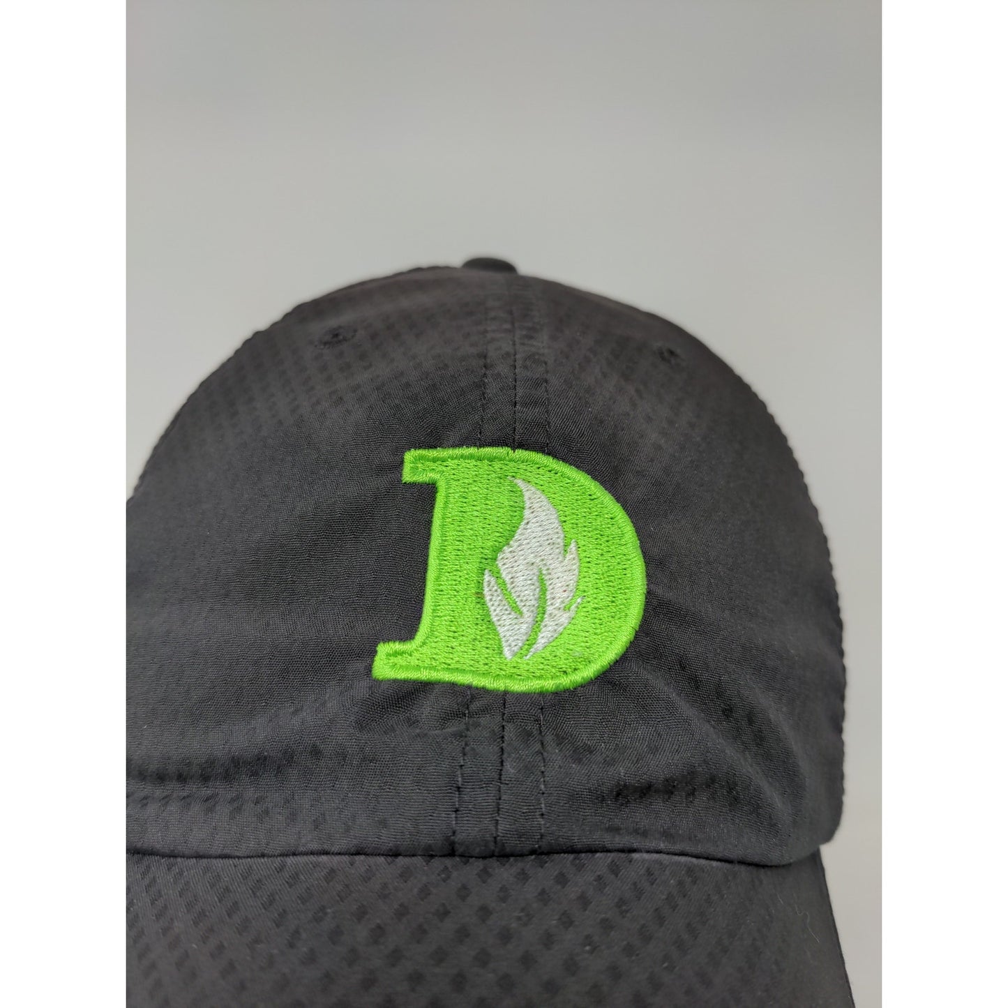 Nike Golf Slideback Hat Embroidered D Leaf Logo Black Green Adjustable