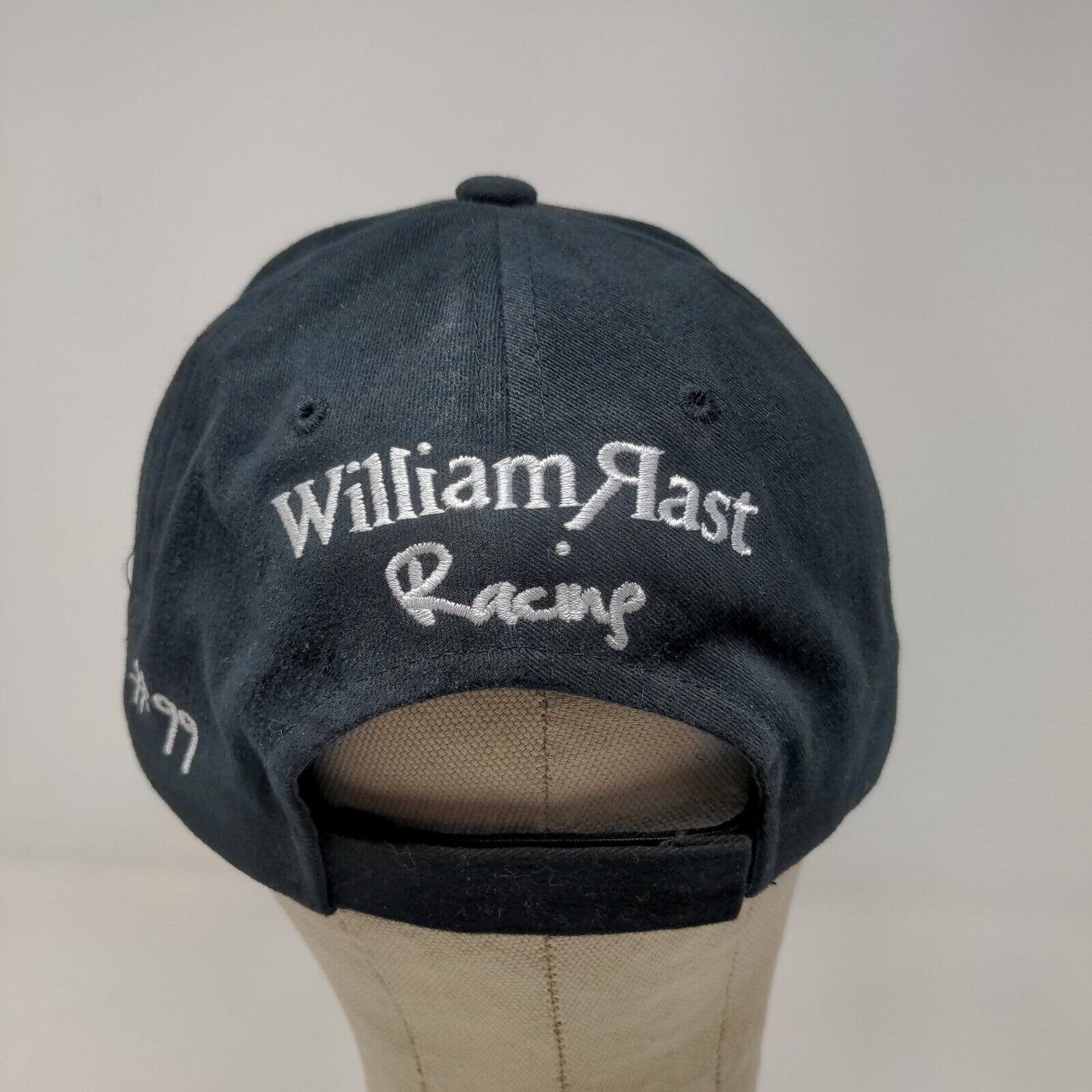 William Rast Men's Strapback Hat Black Adjustable T. Bell #99 Embroidered Logo