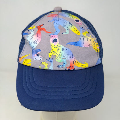 Unbranded Boy's Snapback Mesh Back Hat Blue Adjustable Dinosaur Graphic Logo