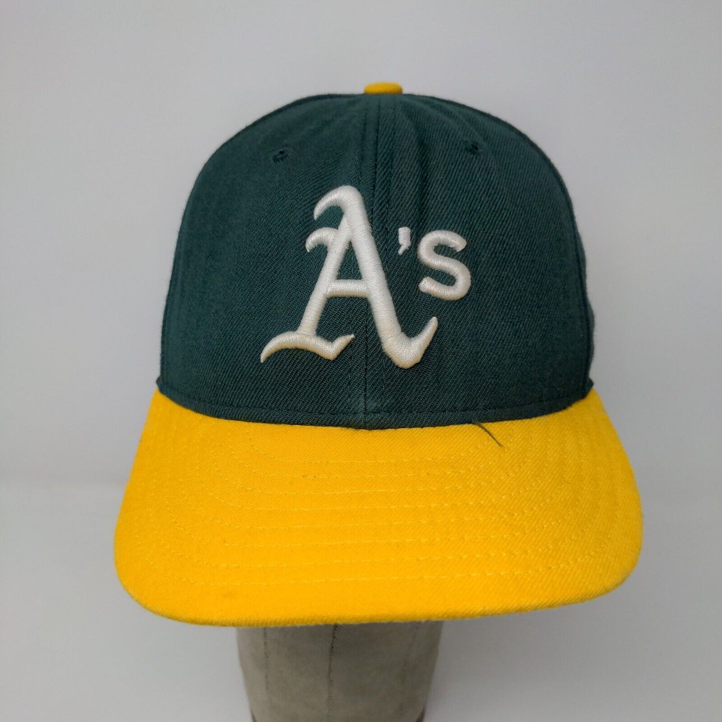 Oakland Athletics Hat Green and Yellow New Era Brand Fitted 6 7/8