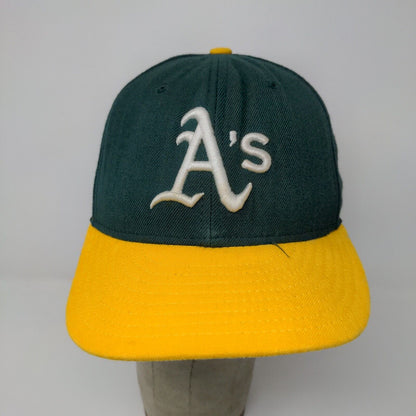 Oakland Athletics Hat Green and Yellow New Era Brand Fitted 6 7/8