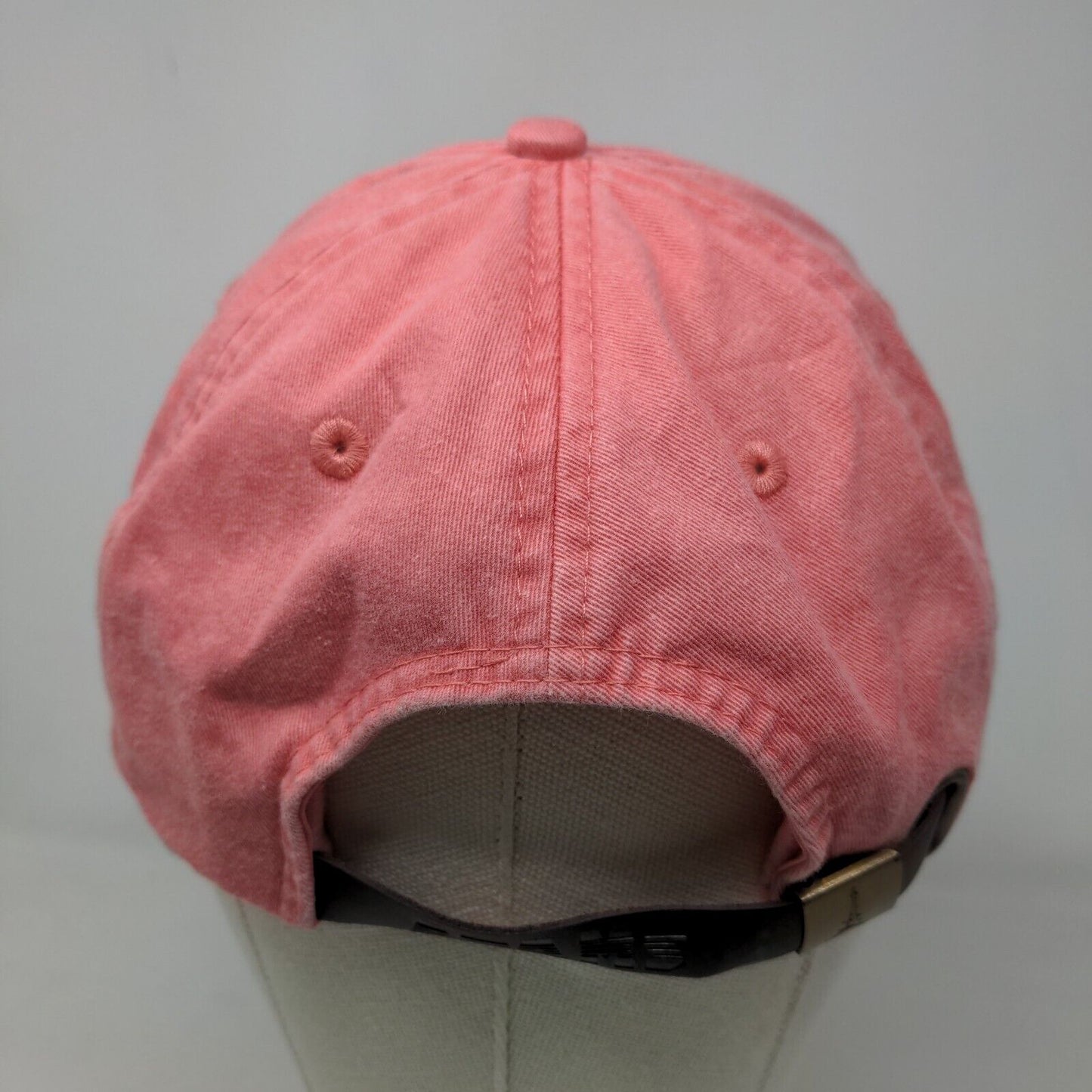 Adams Men's Slideback Hat Pink Coral Adjustable Embroidered Sailboat Logo Cotton