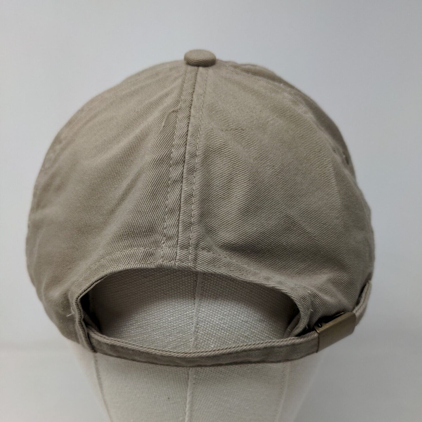 Anvil Men's Slideback Hat Tan Adjustable Embroidered New Hampshire The Bluffs