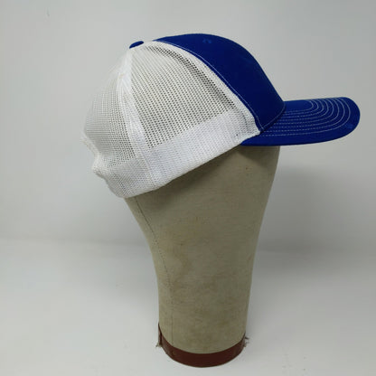 Richardson Style 112 Meshback Snapback Hat Embroidered Drunk Sausage Blue White