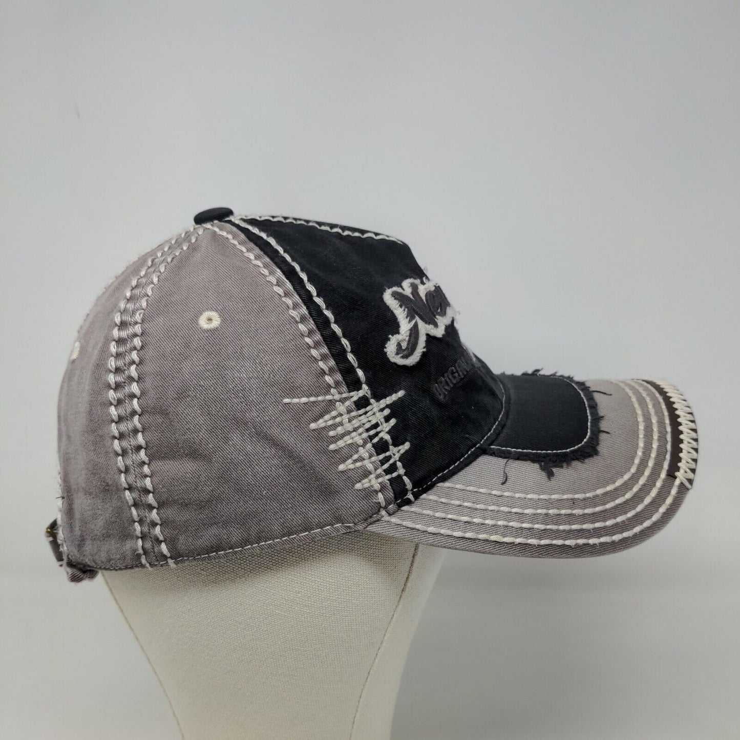 KB Ethos Men's Slideback Hat Gray Size OS Distressed 100% Cotton