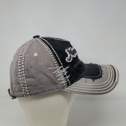 KB Ethos Men's Slideback Hat Gray Size OS Distressed 100% Cotton