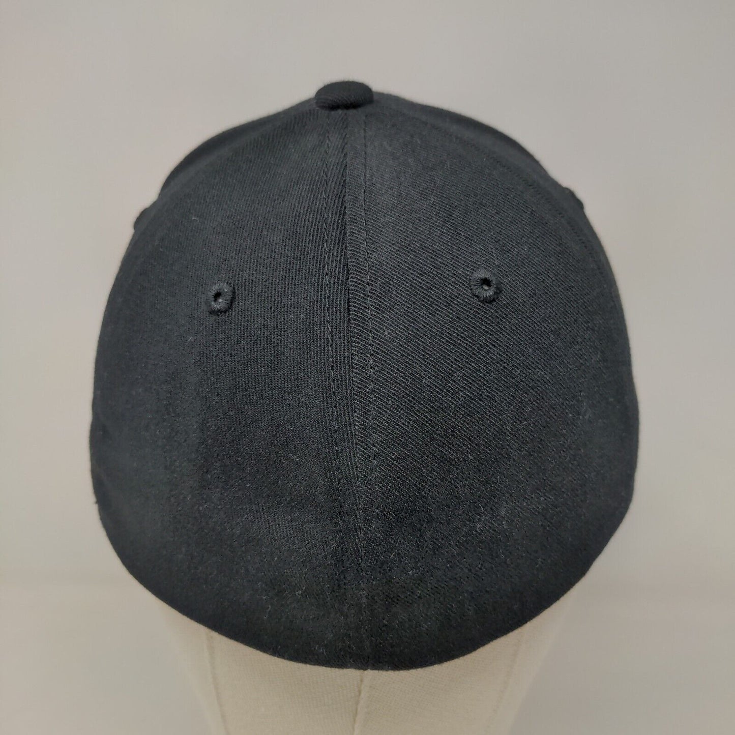 Yupoong Flexfix Men's Fitted Hat Black Size S/M Embroidered HPi Logo W/Stickers