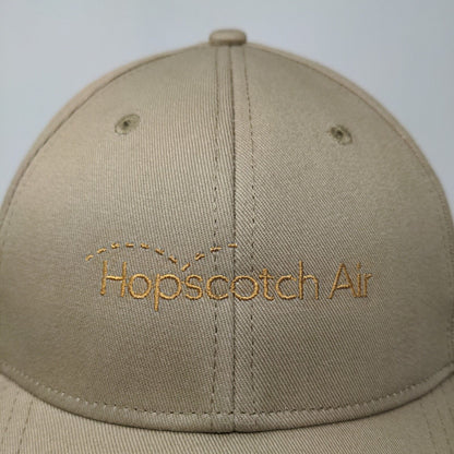 Lands' End Men's Strapback Hat Tan Size OS Embroidered Logo Hopscotch Air