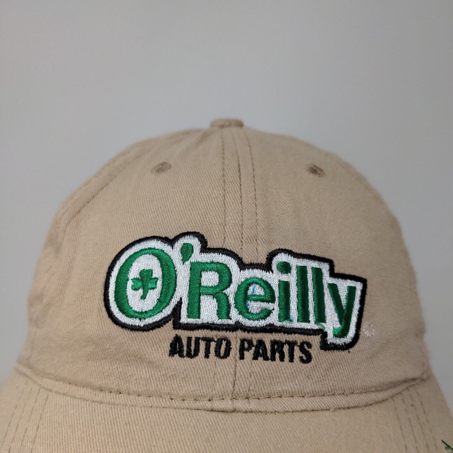 O'Reilly Auto Parts Men's Strapback Hat Tan Adjustable Embroidered Logo