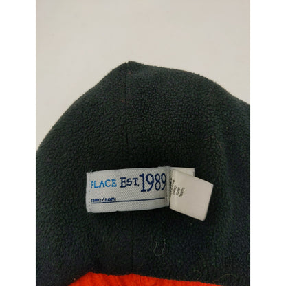 Place 1989 Toddler Beanie Hat Size 2T-3T M/M Orange & Black Basketball Pom Pom