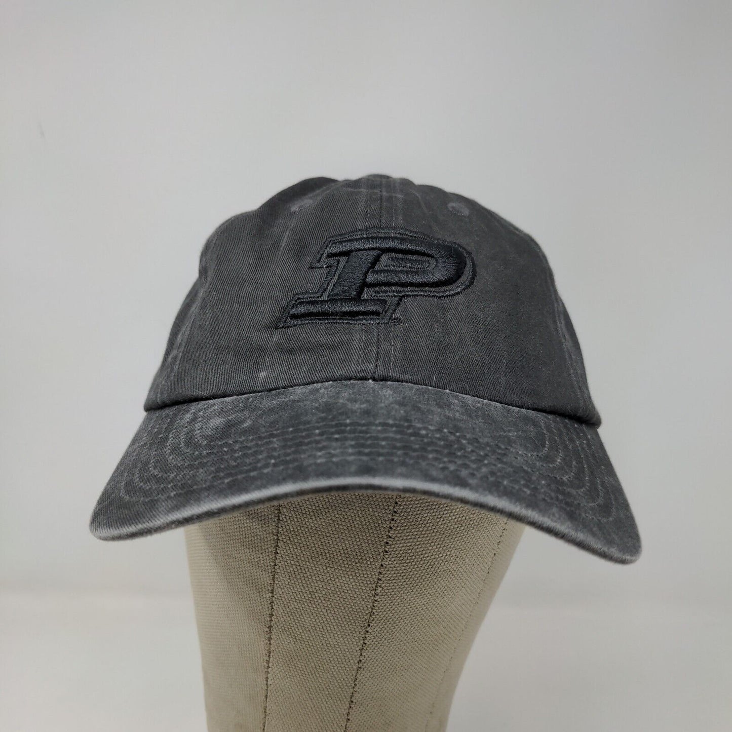 Port Authority Men's Slideback Hat Gray Purdue Boilermakers Embroidered Logo