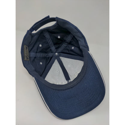 Castrip Steel Strapback Hat Blue Embroidered Logo OSFA 100% Cotton