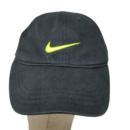 Nike Boy's Strapback Hat Black Size 4-7 100% Cotton Embroidered Swoosh Logo