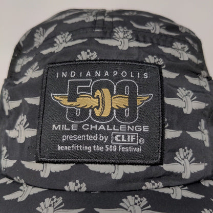 Indianapolis 500 Mile Challenge Strapback Hat with Mesh Sides Black