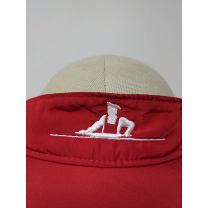 Kolache Factory Employee Work Uniform Visor Hat Strapback Red Embroidered OS