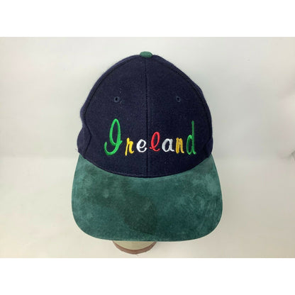 Ireland Hat Slideback 65% Wool Size 57CM Adjustable Green Blue