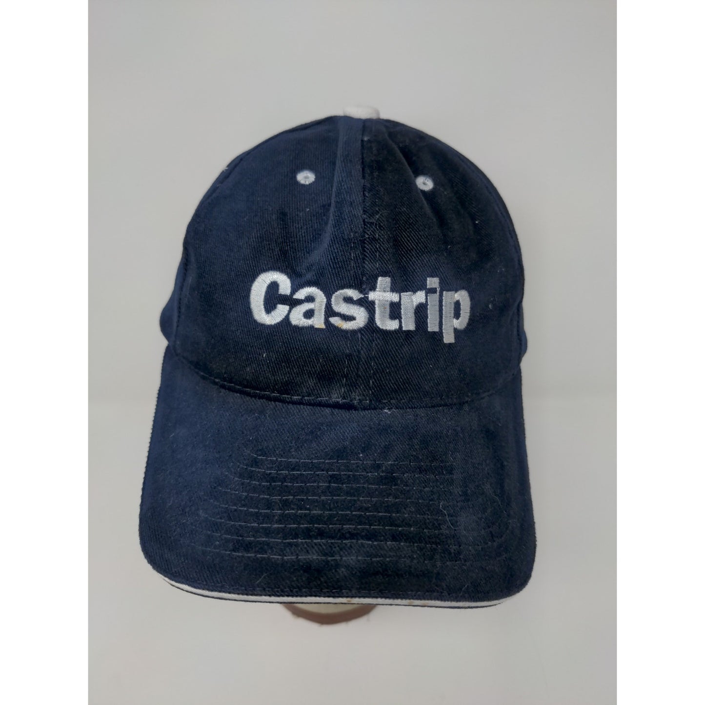 Castrip Steel Strapback Hat Blue Embroidered Logo OSFA 100% Cotton