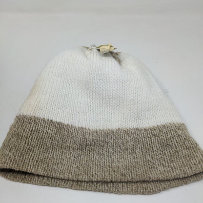 Eddie Bauer Women's Knit Beanie Hat Tan OSFA Vintage Made in USA