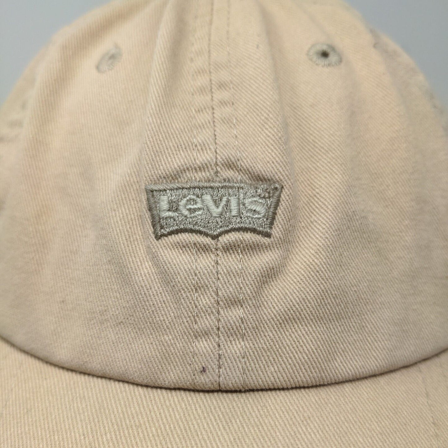 Levi's Men's Snapback Hat Tan Size OS Embroidered Logo 100% Cotton