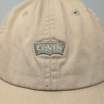 Levi's Men's Snapback Hat Tan Size OS Embroidered Logo 100% Cotton
