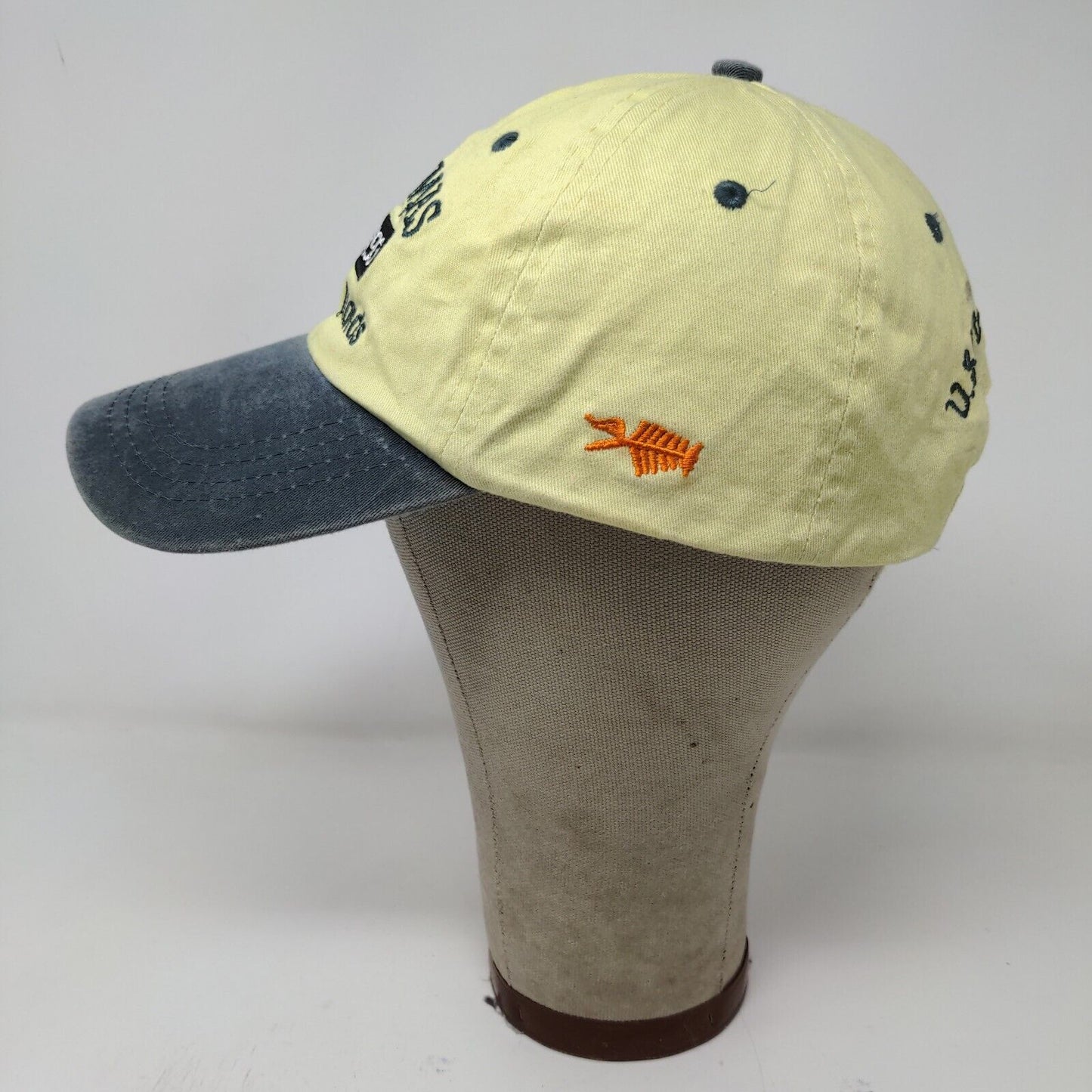 St. Thomas U.S. Virgin Islands Strapback Hat Yellow Adjustable Embroidered Logo