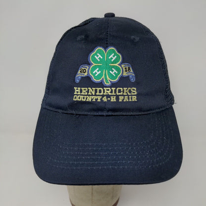 Otto Hendricks County 4-H Fair Blue Snapback Meshback Hat Cap One Size