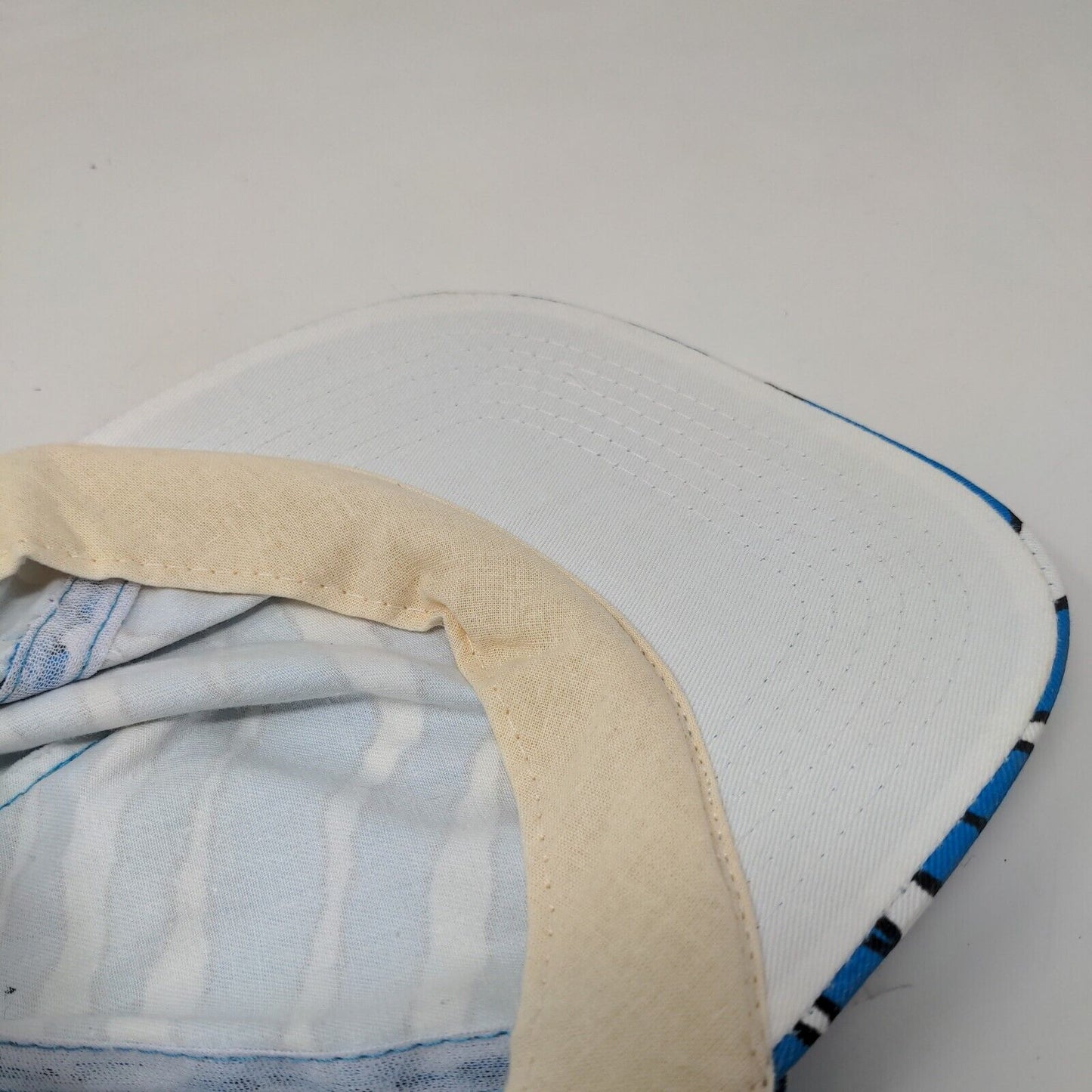Unbranded Men's Snapback Hat Blue White OSFA Stripes Waves 100% Cotton
