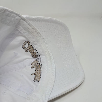 Town Talk Men's Strapback Clover Meadows Golf Course Hat White Adjustable