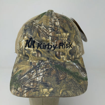 Kirby Risk Men's Camo Hat Strapback Mesh Back Green Brown OSFM W/Tags Realtree