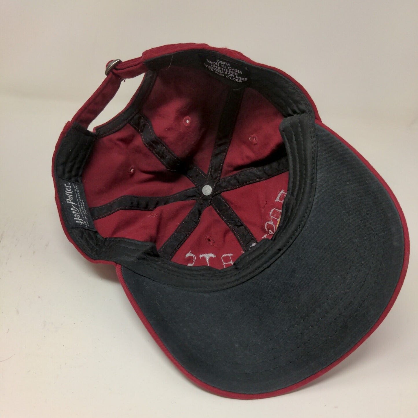 Harry Potter Men's Hogwarts Alumni Slideback Hat Red OSFM Embroidered Logo