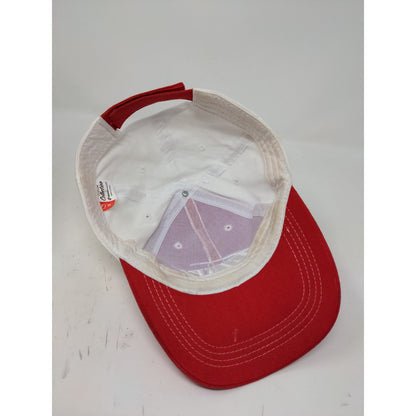 FLW Major League Fishing Strapback Hat Red & White Embroidered Logo SEE DESC