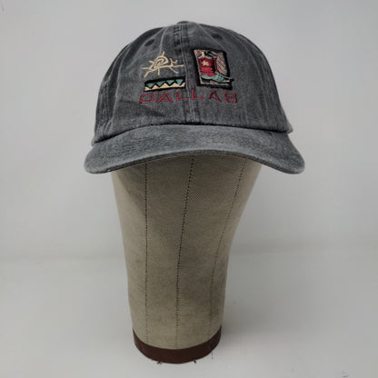 EXP Headwear Dallas Texas Slideback Hat Gray Adjustable Embroidered Logo
