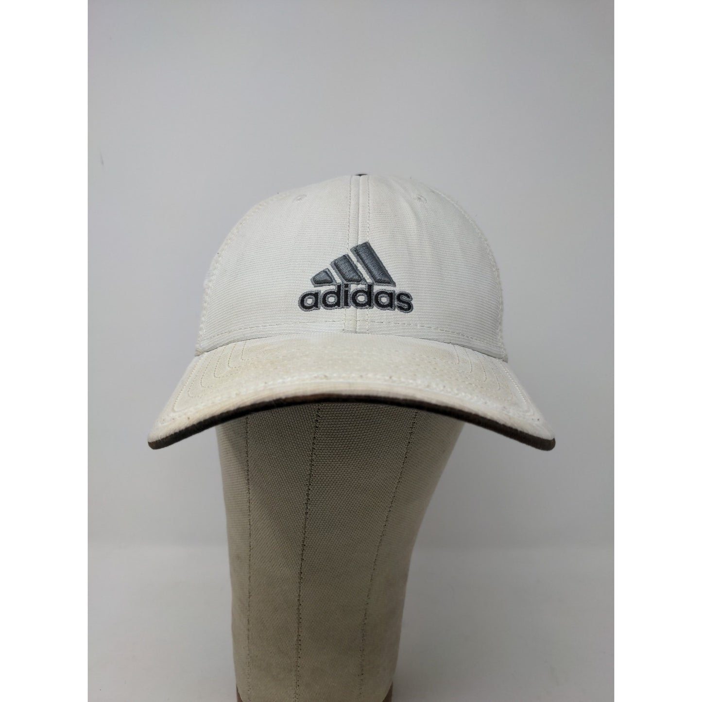 Adidas Climalite Strapback Hat White Embroidered Logo Spell Out