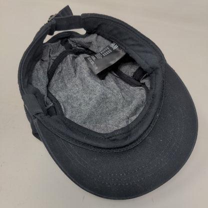 H&M Women's Slideback Cadet Cap Black Size M 58 Blank 100% Cotton