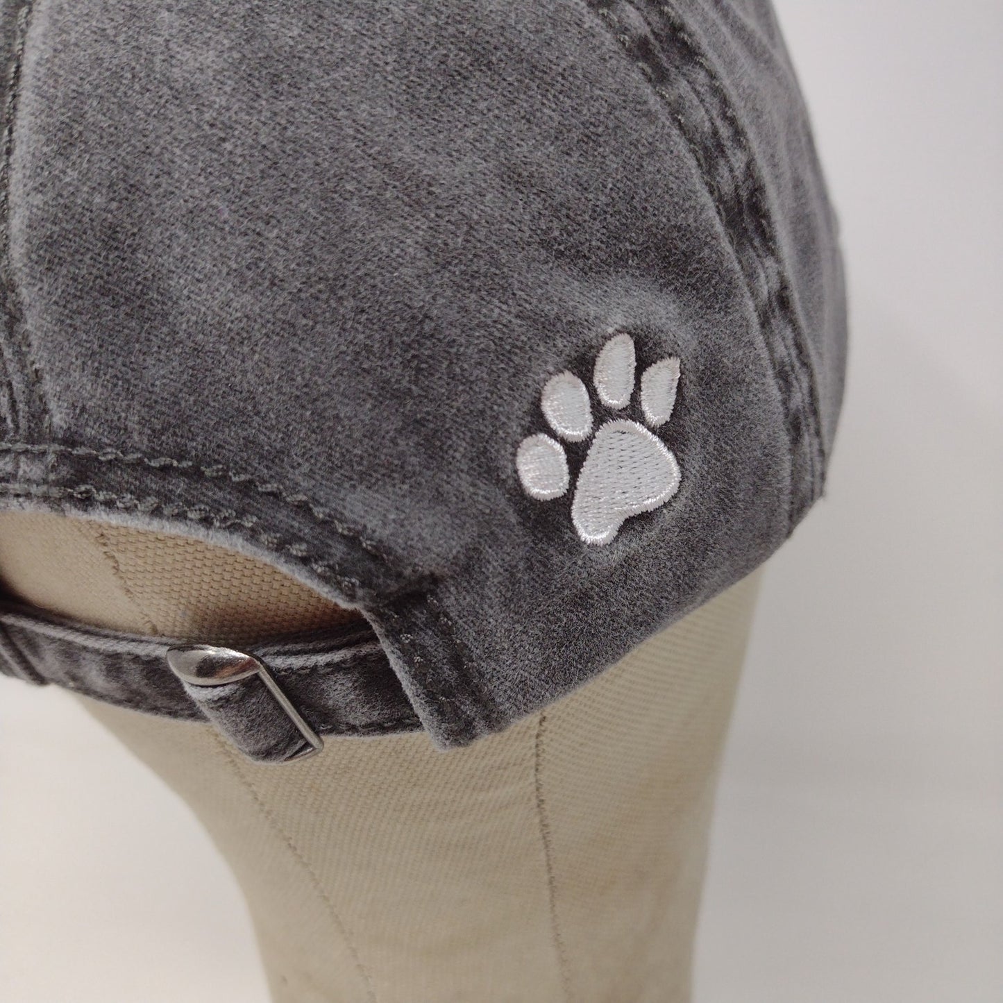 Altered State Dog Mom Slideback Hat Embroidered Paw Gray Distressed