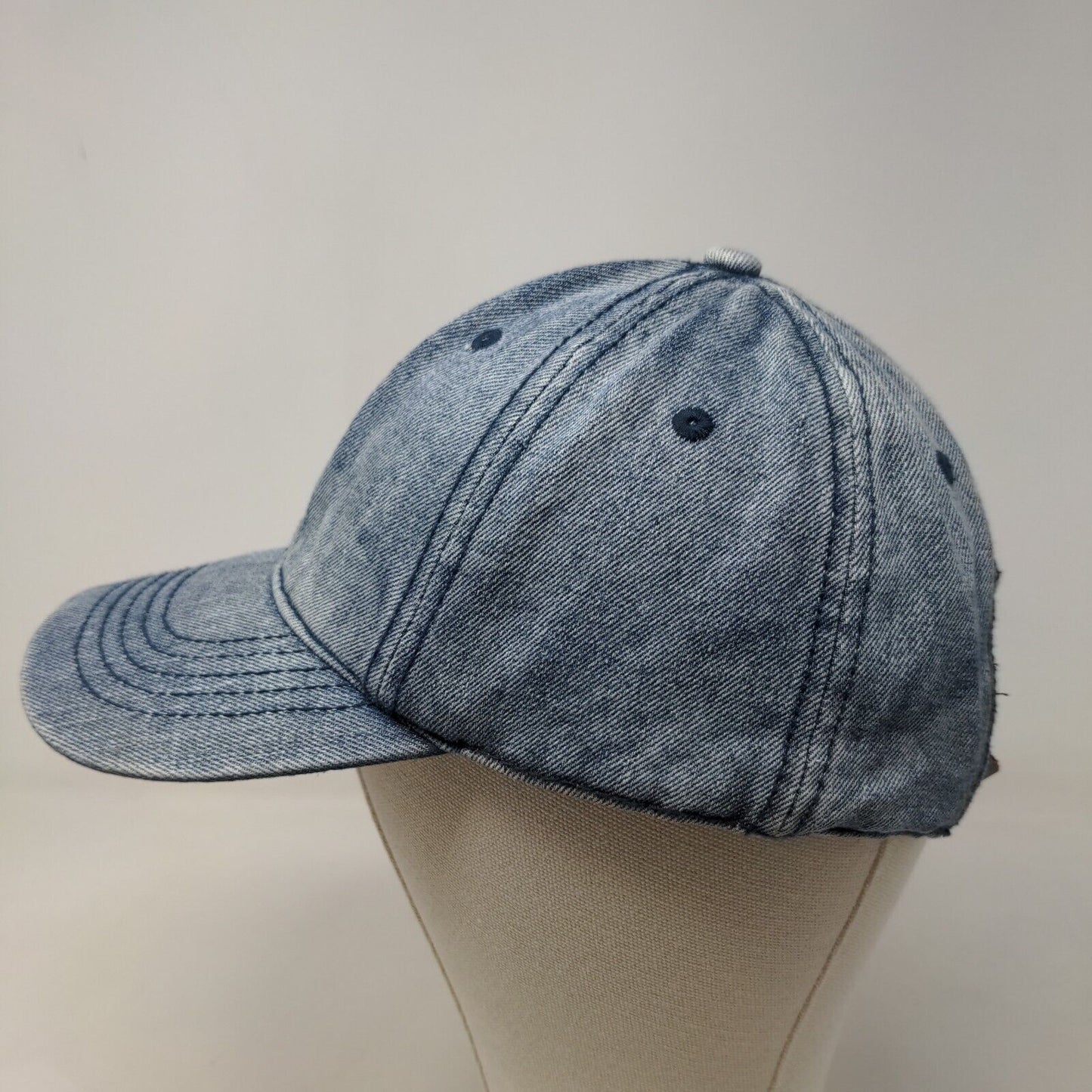 Unbranded Men's Slideback Hat Blue Size OSFM Denim Blank Cotton