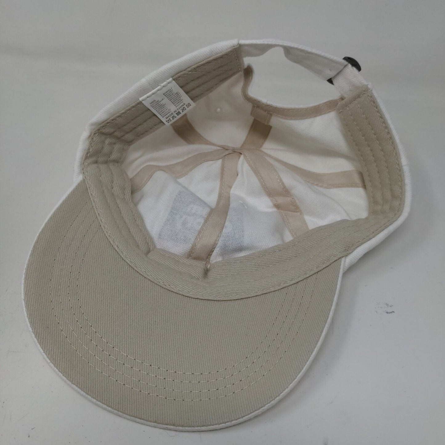 Tim Gregory Men's Slideback Hat White Adjustable Graphic Logo