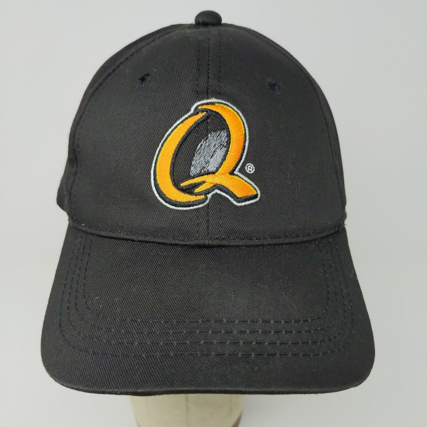 Quaker State Men's Strapback Hat Cap OSFA Black Adjustable Embroidered Logo