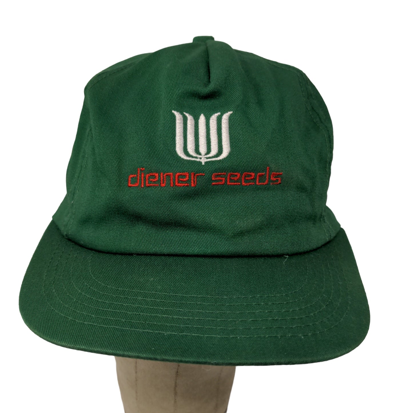 Diener Seeds Mens Snapback Hat Green Adjustable Embroidered Logo Farmer