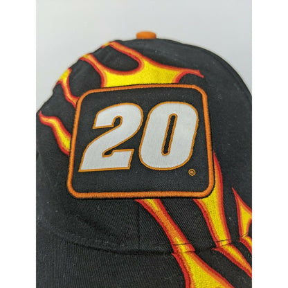 Tony Stewart #20 Strapback Hat Embroidered Flames Winners Circle NASCAR