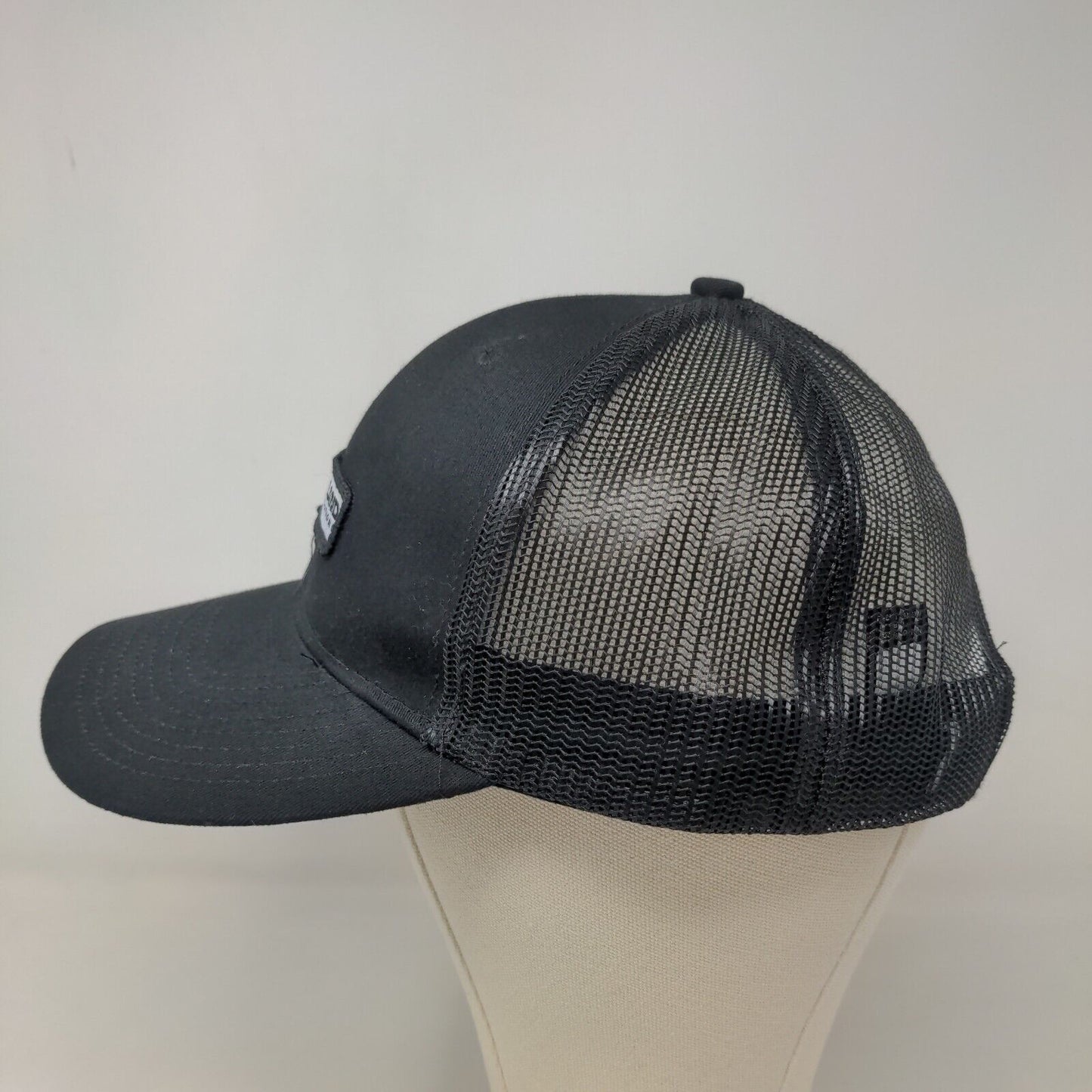 Heartland Tower Solutions Men's Snapback Mesh Back Hat Black Patch Logo
