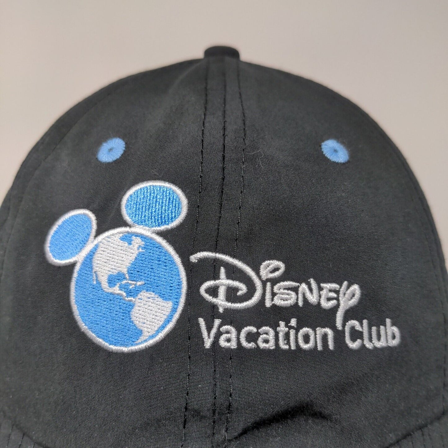 Disney Vacation Club Men's Slideback Hat Black Adjustable Embroidered Logo