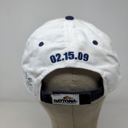 Chase Authentics NASCAR Daytona 500 Strapback Hat White OSFM 2009 Embroidered