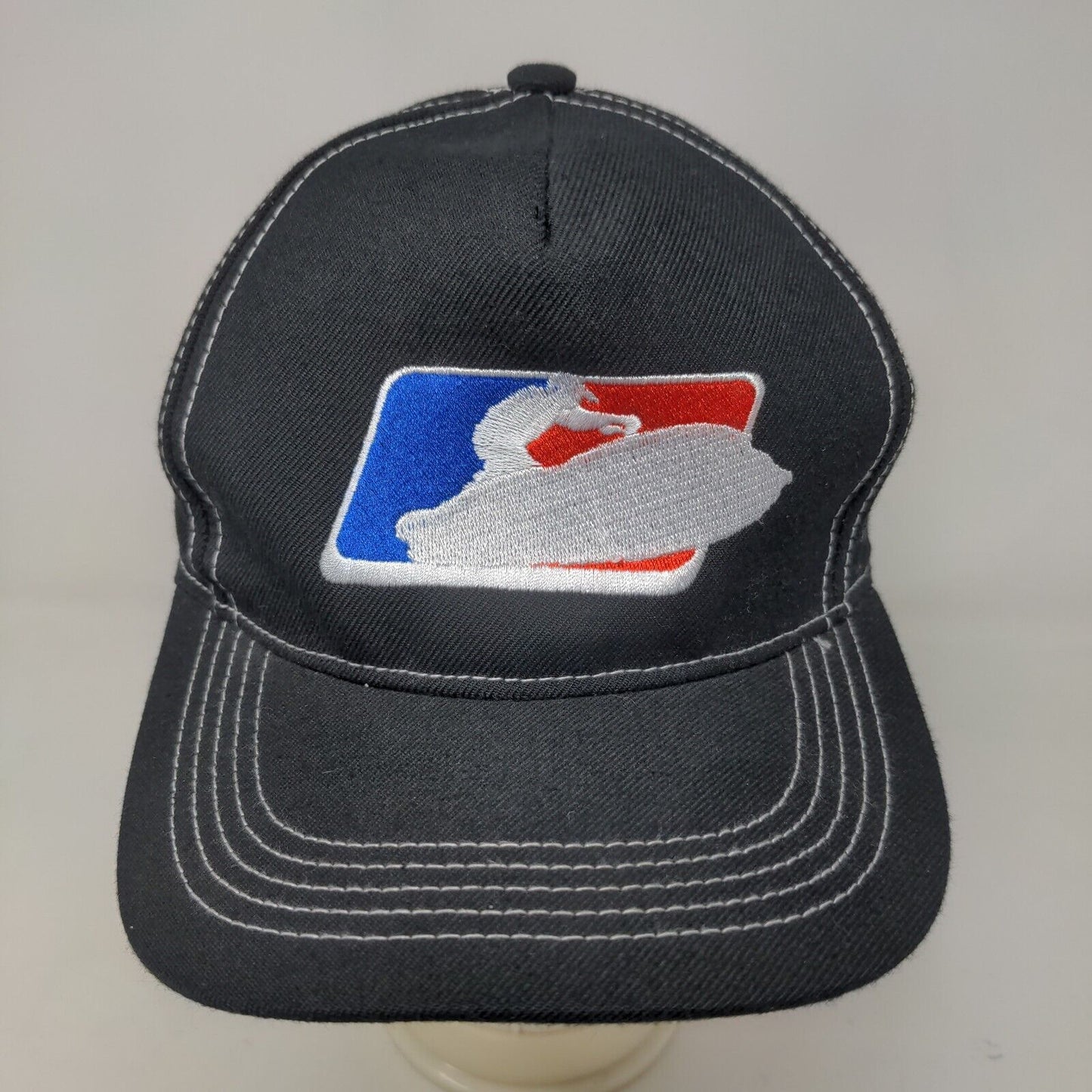 Jet Tribe Men's Snapback Hat Black Adjustable Embroidered Logo